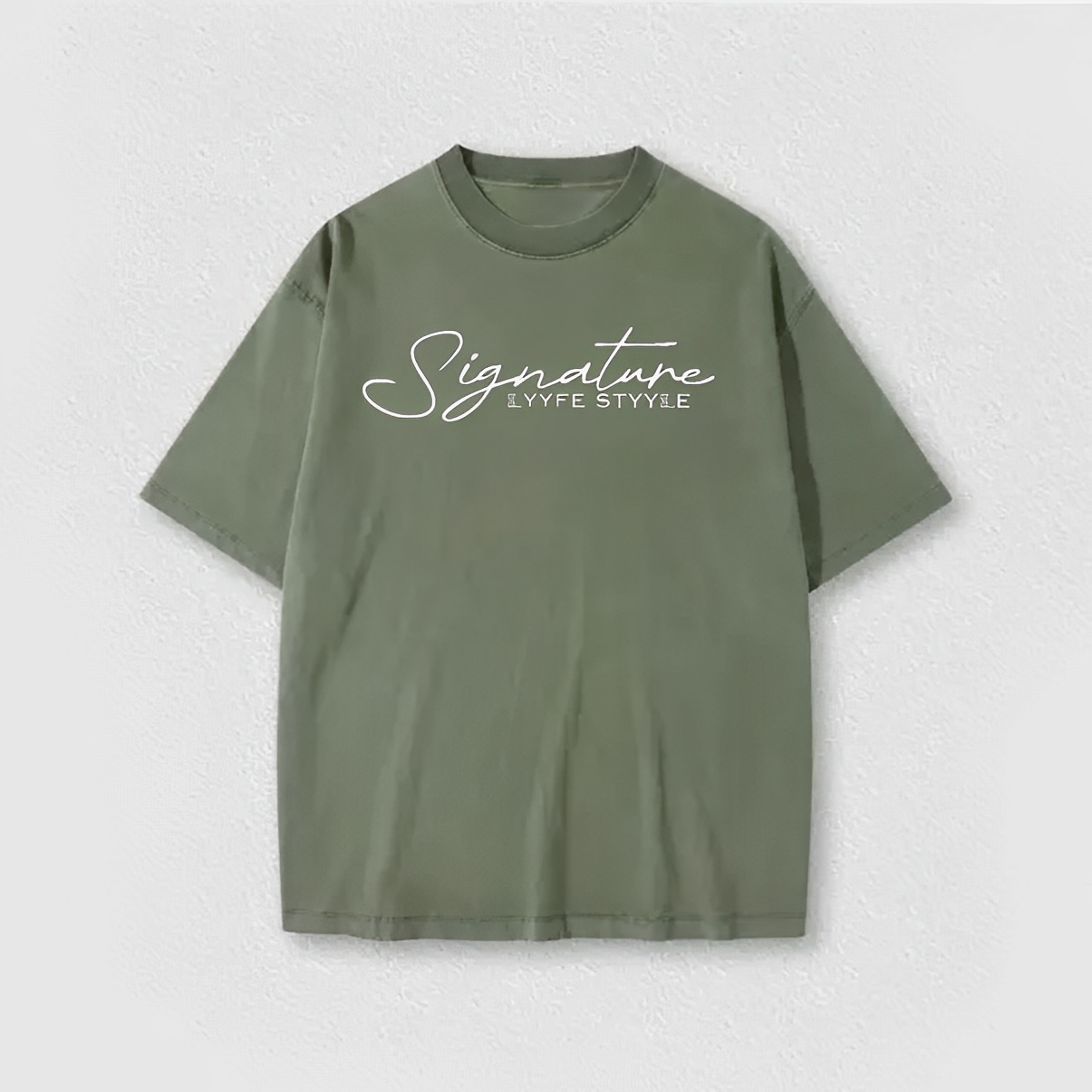 Oversized Heavyweight Cotton T-Shirt - Signature