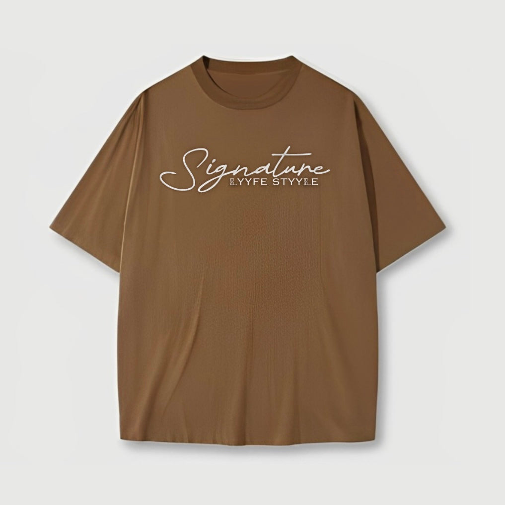 Oversized Heavyweight Cotton T-Shirt - Signature