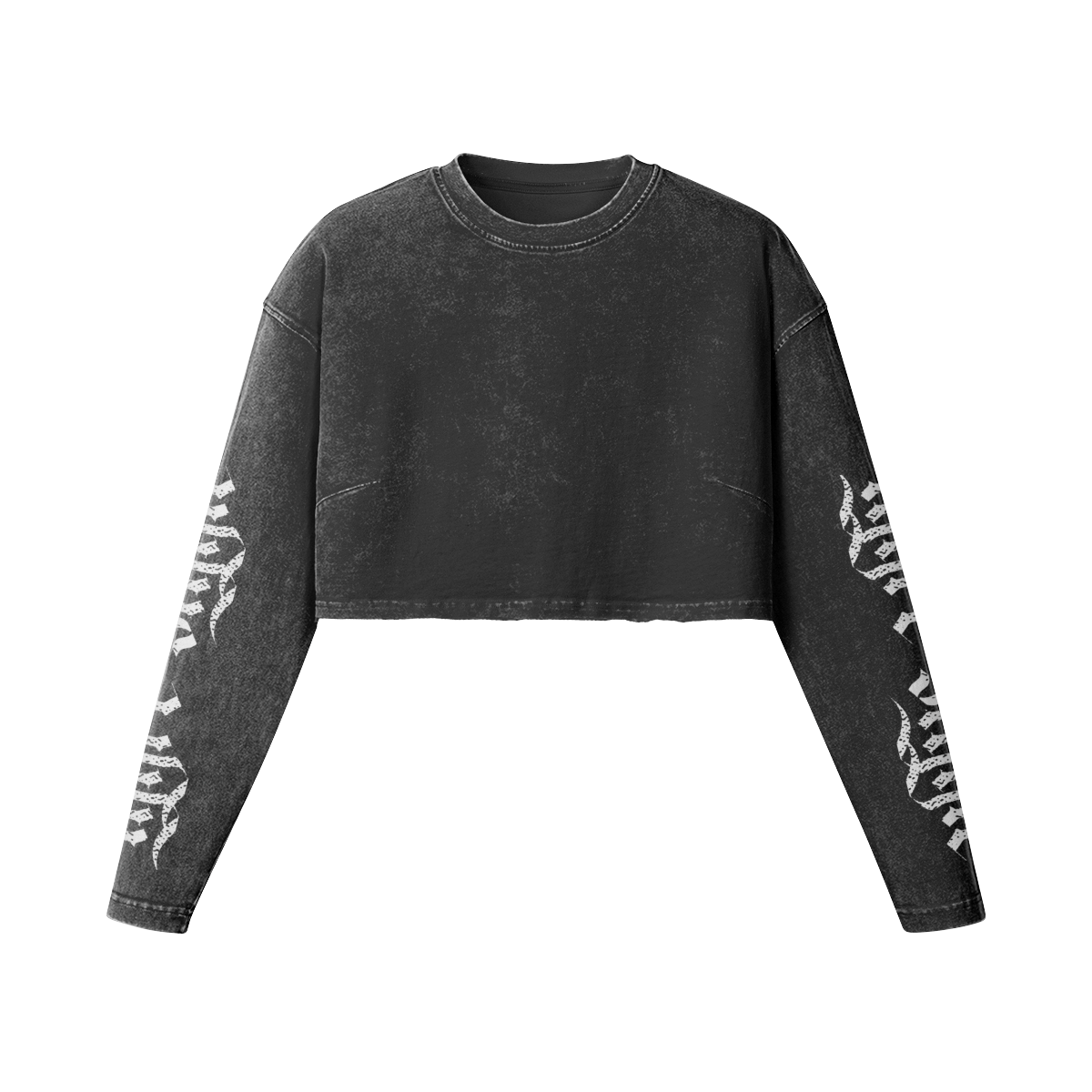 Goth Princess Cropped Long Sleeve Tee